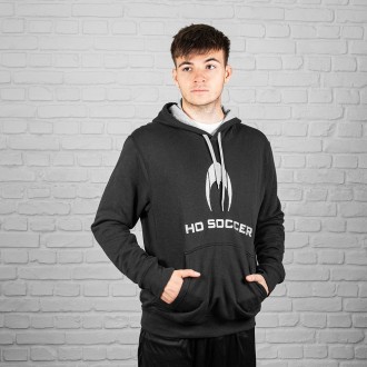 SUDADERA HO SOCCER NEGRA