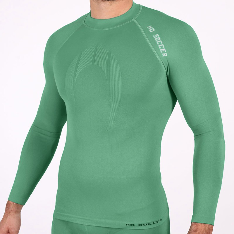 Groen thermisch longsleeve shirt voor volwassenen